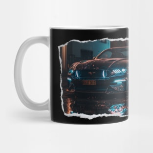 Mustang Inspired Glossy Black Sports Car Mug